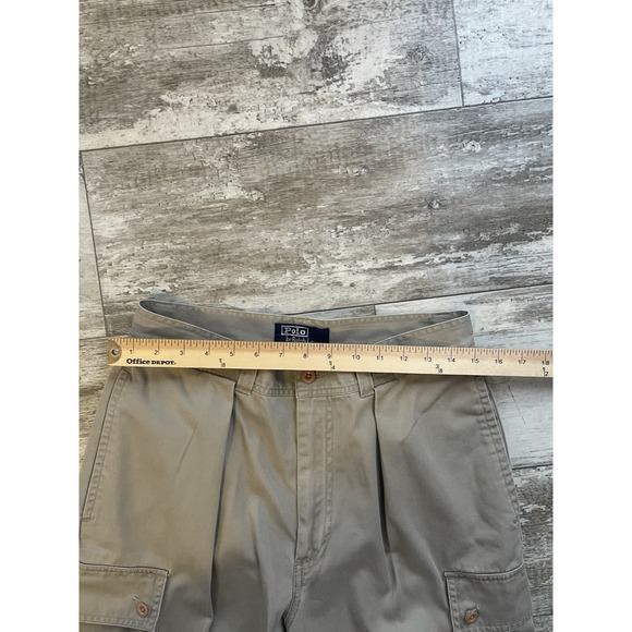 Polo Ralph Lauren Men's Khaki Cargo Pants 100% Cotton Utility Casual Size 31x32 - Picture 6 of 11